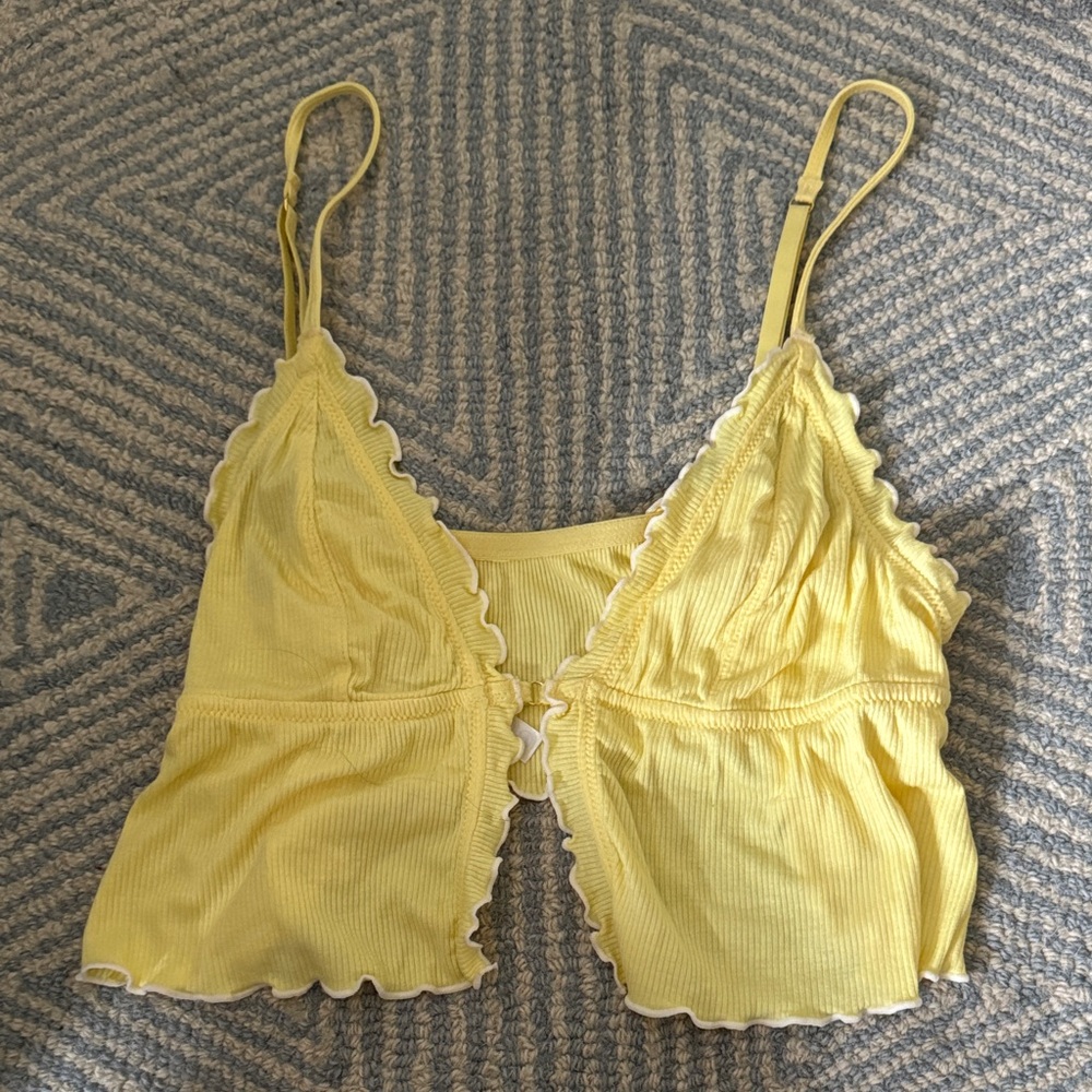 Out From Under Yellow Ruffled Women's Top